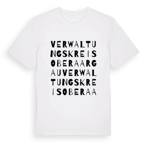 Verwaltungskreis Oberaargau ordlek t-shirt – ekologisk bomull t-shirt från Pinshirt