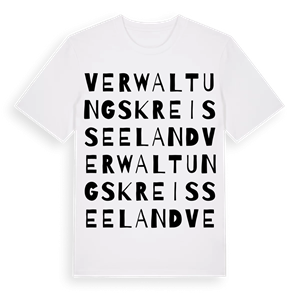 Verwaltungskreis Seeland ordlek t-shirt – ekologisk bomull t-shirt från Pinshirt