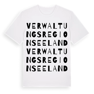Verwaltungsregion Seeland ordlek t-shirt – ekologisk bomull t-shirt från Pinshirt