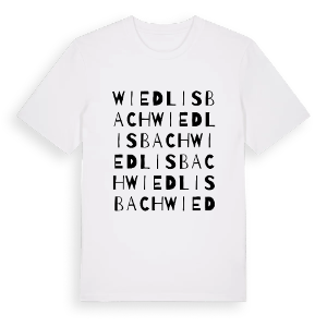 Wiedlisbach ordlek t-shirt – ekologisk bomull t-shirt från Pinshirt