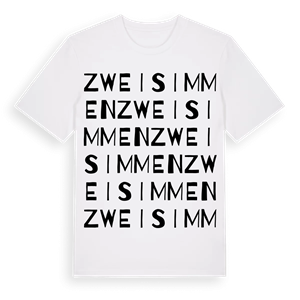 Zweisimmen ordlek t-shirt – ekologisk bomull t-shirt från Pinshirt