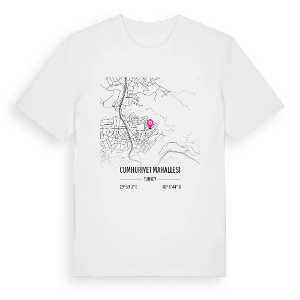 Cumhuriyet Mahallesi karta t-shirt – ekologisk bomull t-shirt från Pinshirt