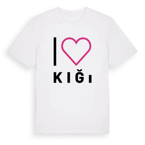 Jag älskar Kiğı t-shirt stort tryck – ekologisk bomull t-shirt från Pinshirt