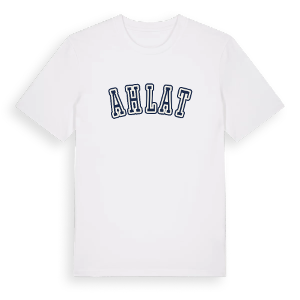Ahlat college t-shirt – ekologisk bomull t-shirt från Pinshirt
