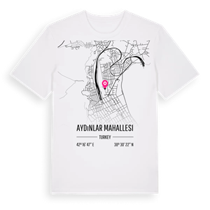 Aydınlar Mahallesi karta t-shirt – ekologisk bomull t-shirt från Pinshirt