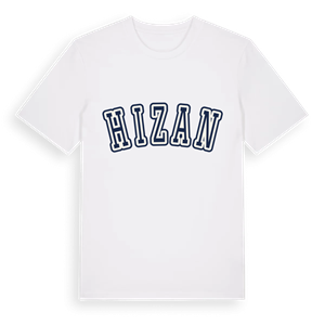 Hizan college t-shirt – ekologisk bomull t-shirt från Pinshirt