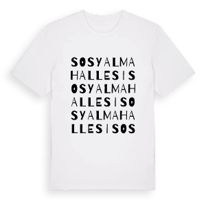 Sosyal Mahallesi ordlek t-shirt – ekologisk bomull t-shirt från Pinshirt
