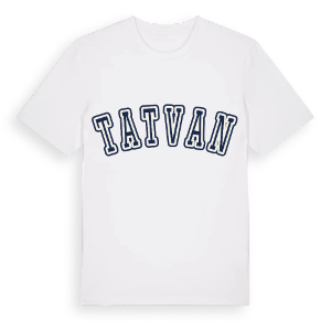 Tatvan college t-shirt – ekologisk bomull t-shirt från Pinshirt