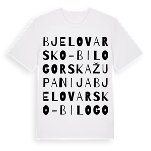 Bjelovarsko-bilogorska županija ordlek t-shirt – ekologisk bomull t-shirt från Pinshirt
