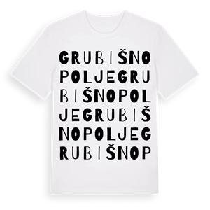Grubišno Polje ordlek t-shirt – ekologisk bomull t-shirt från Pinshirt