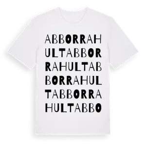 Abborrahult ordlek t-shirt – ekologisk bomull t-shirt från Pinshirt