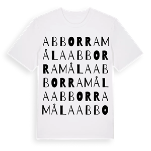 Abborramåla ordlek t-shirt – ekologisk bomull t-shirt från Pinshirt