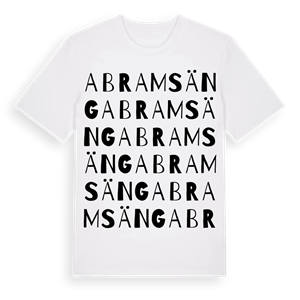Abramsäng ordlek t-shirt – ekologisk bomull t-shirt från Pinshirt