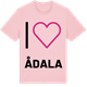 Pink Cotton t-shirt med Jag älskar Ådala t-shirt stort tryck