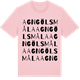 Pink Cotton t-shirt med Agngölsmåla ordlek t-shirt