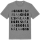 Mid Heather Gray t-shirt med Agngölsmåla ordlek t-shirt