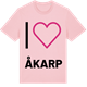 Pink Cotton t-shirt med Jag älskar Åkarp t-shirt stort tryck