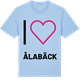 Blue Soul t-shirt med Jag älskar Ålabäck t-shirt stort tryck