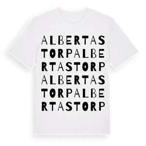 Albertas torp ordlek t-shirt – ekologisk bomull t-shirt från Pinshirt
