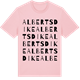 Pink Cotton t-shirt med Alberts dike ordlek t-shirt
