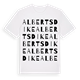 White t-shirt med Alberts dike ordlek t-shirt