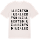 Vintage White t-shirt med Alberts dike ordlek t-shirt