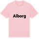 Pink Cotton t-shirt med Alborg fetstil t-shirt