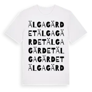 Älgagärdet ordlek t-shirt – ekologisk bomull t-shirt från Pinshirt