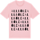 Pink Cotton t-shirt med Allböle ordlek t-shirt