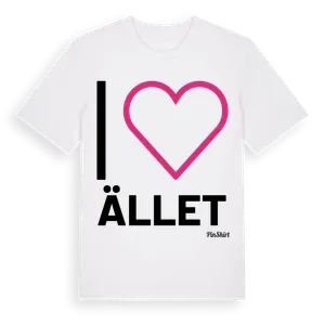 Jag älskar Ället t-shirt stort tryck – ekologisk bomull t-shirt från Pinshirt