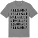 Mid Heather Gray t-shirt med Allsjömåla ordlek t-shirt