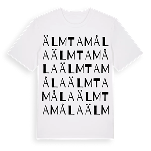 Älmtamåla ordlek t-shirt – ekologisk bomull t-shirt från Pinshirt
