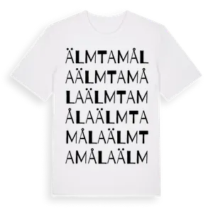 Älmtamåla ordlek t-shirt – ekologisk bomull t-shirt från Pinshirt