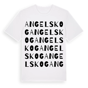 Angelskog ordlek t-shirt – ekologisk bomull t-shirt från Pinshirt