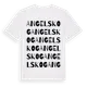 White t-shirt med Angelskog ordlek t-shirt