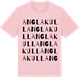 Pink Cotton t-shirt med Anglakull ordlek t-shirt