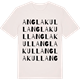 Vintage White t-shirt med Anglakull ordlek t-shirt