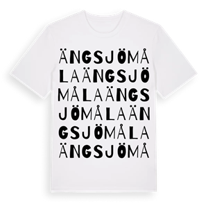 Ängsjömåla ordlek t-shirt – ekologisk bomull t-shirt från Pinshirt