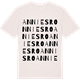 Vintage White t-shirt med Anniesro ordlek t-shirt