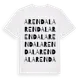 White t-shirt med Arendal ordlek t-shirt