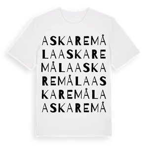 Askaremåla ordlek t-shirt – ekologisk bomull t-shirt från Pinshirt