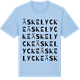 Blue Soul t-shirt med Äskelycke ordlek t-shirt