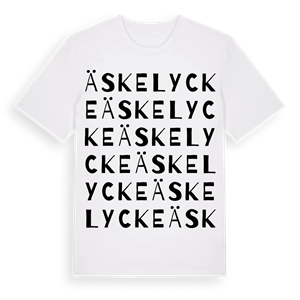 Äskelycke ordlek t-shirt – ekologisk bomull t-shirt från Pinshirt
