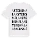 White t-shirt med Astensmåla ordlek t-shirt