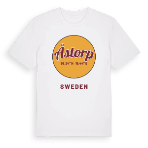 Åstorp cirkel t-shirt – ekologisk bomull t-shirt från Pinshirt