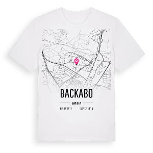 Backabo karta t-shirt – ekologisk bomull t-shirt från Pinshirt