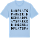 Blue Soul t-shirt med Badplatsparkeringen ordlek t-shirt