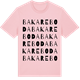 Pink Cotton t-shirt med Bakareboda ordlek t-shirt