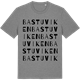 Mid Heather Gray t-shirt med Bastuviken ordlek t-shirt
