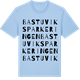 Blue Soul t-shirt med Bastuviksparkeringen ordlek t-shirt